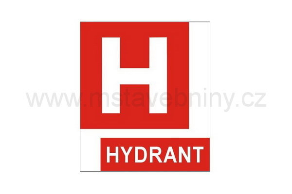 Tabulka výstražná HYDRANT 21x21 plast